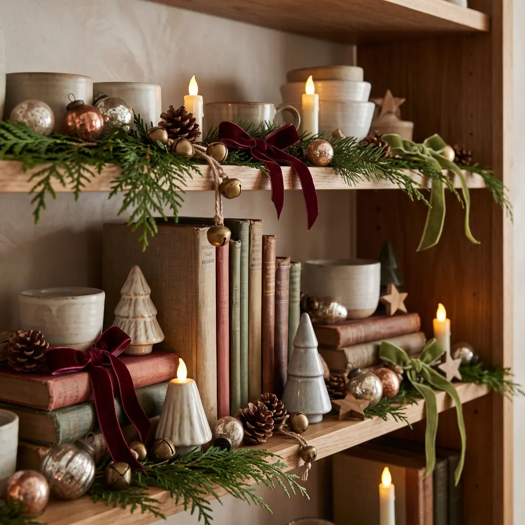 How to Style Shelves for a Collected Christmas Look: Amazing Ideas for Beautiful Christmas Shelves 8 Shelves for a Collected Christmas