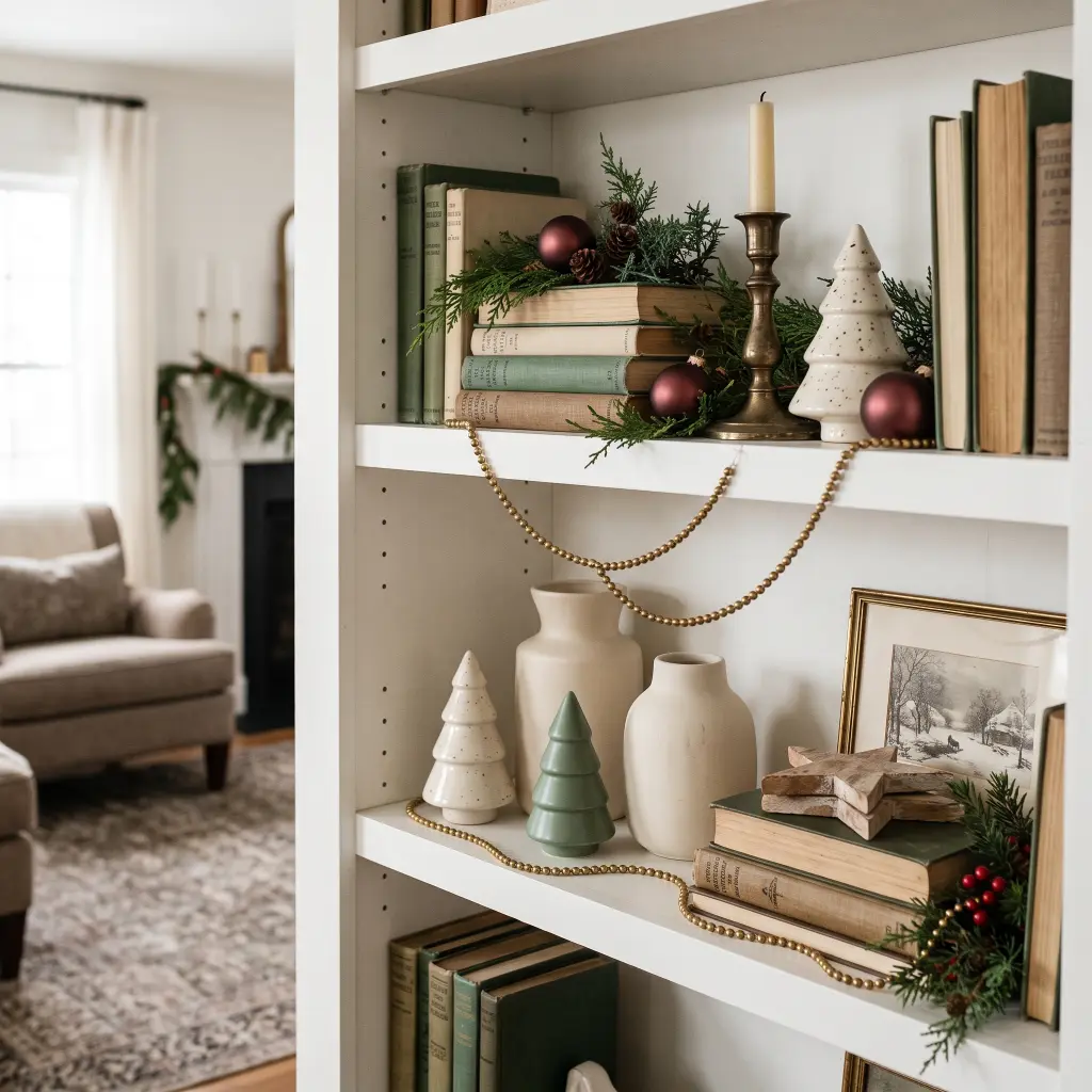 How to Style Shelves for a Collected Christmas Look: Amazing Ideas for Beautiful Christmas Shelves 6 Shelves for a Collected Christmas