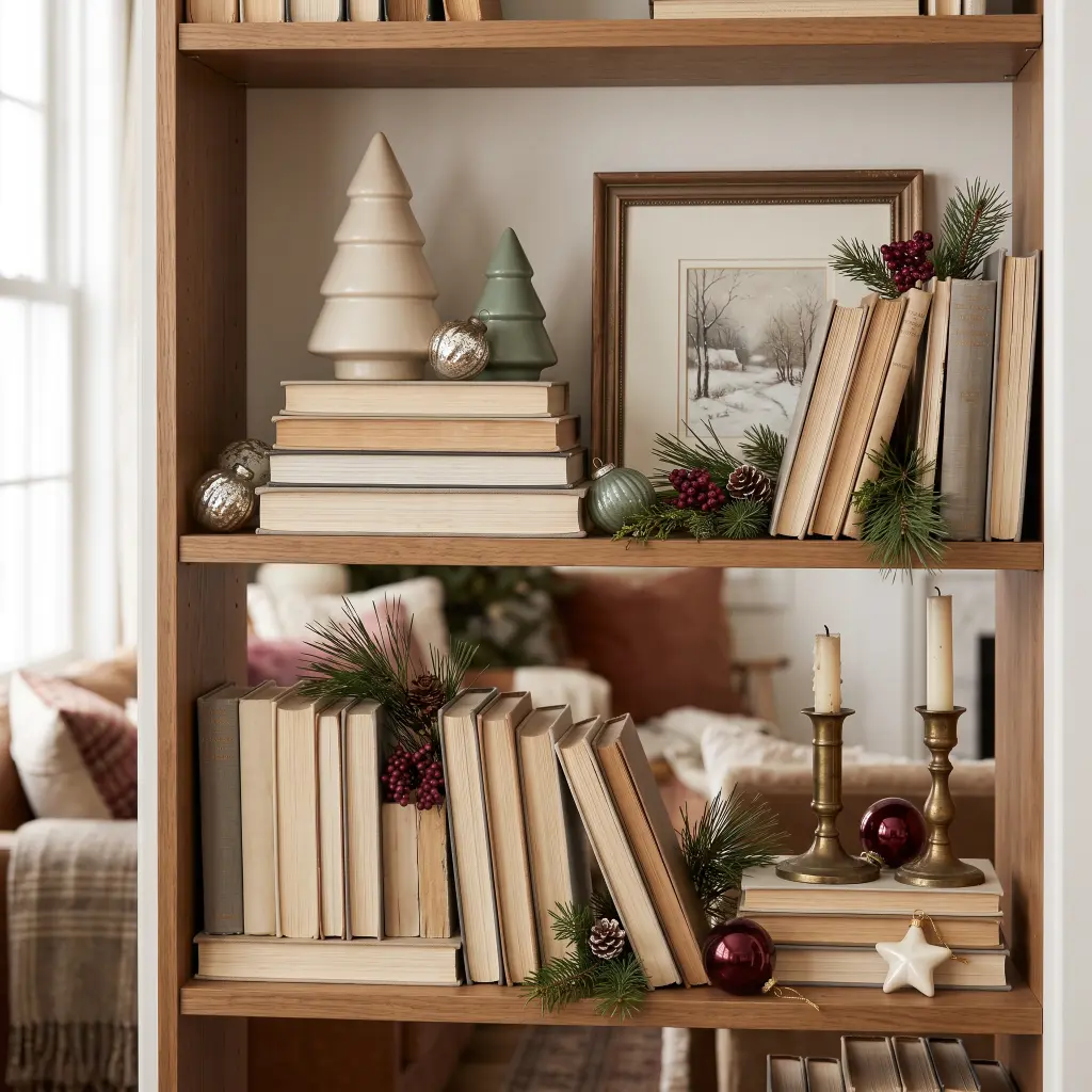 How to Style Shelves for a Collected Christmas Look: Amazing Ideas for Beautiful Christmas Shelves 4 Shelves for a Collected Christmas