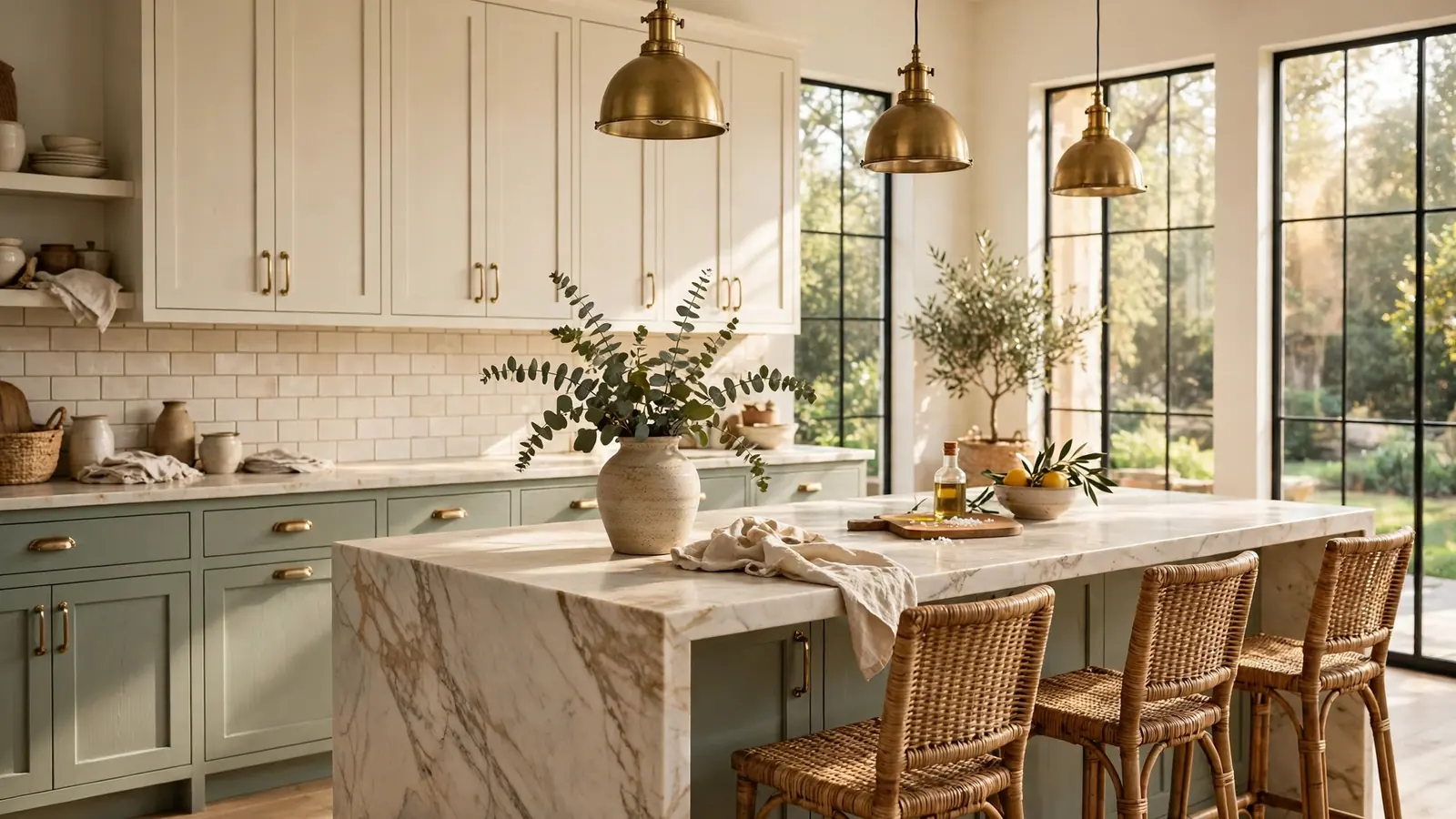 sage green kitchen