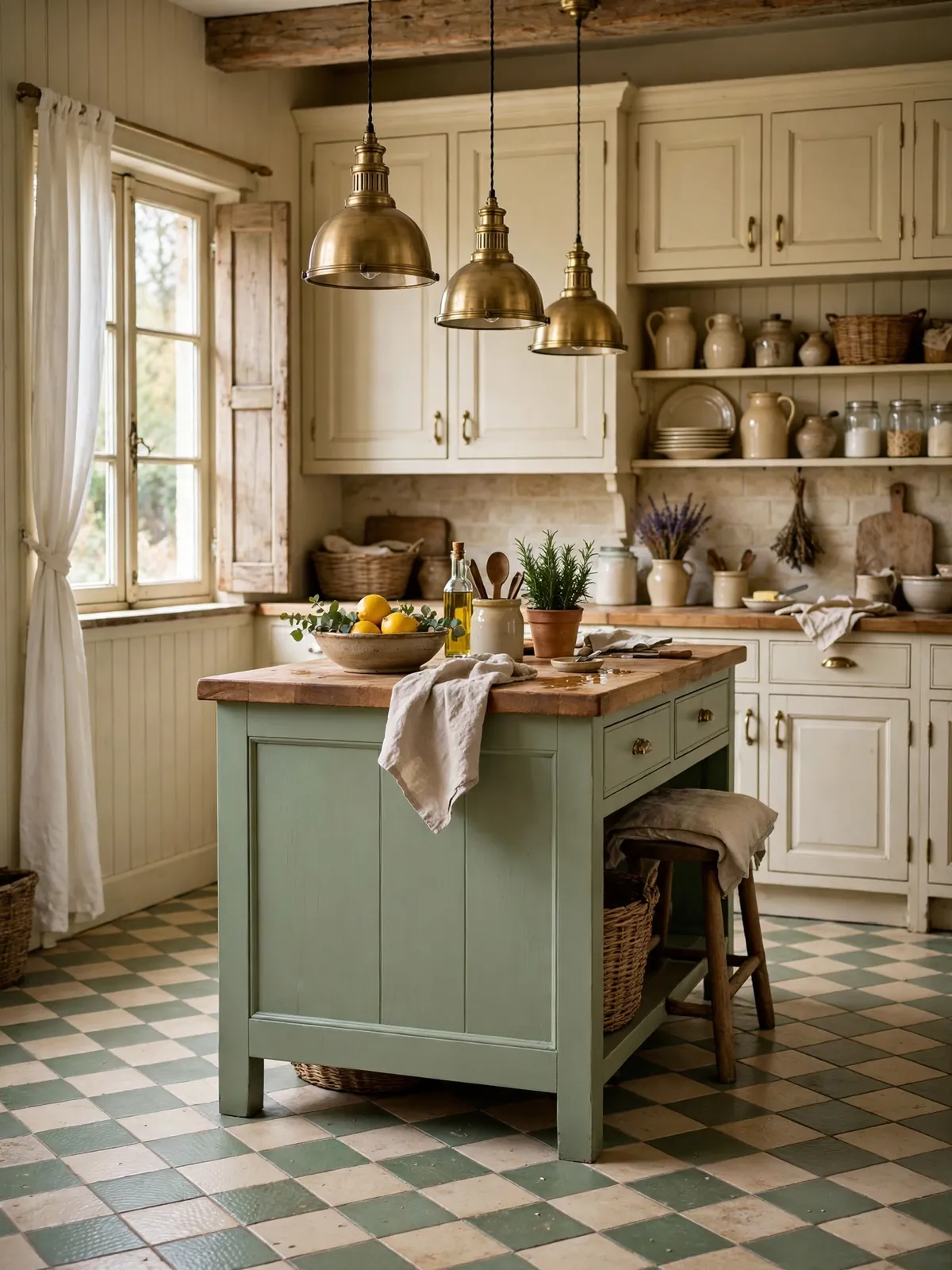 sage green kitchen