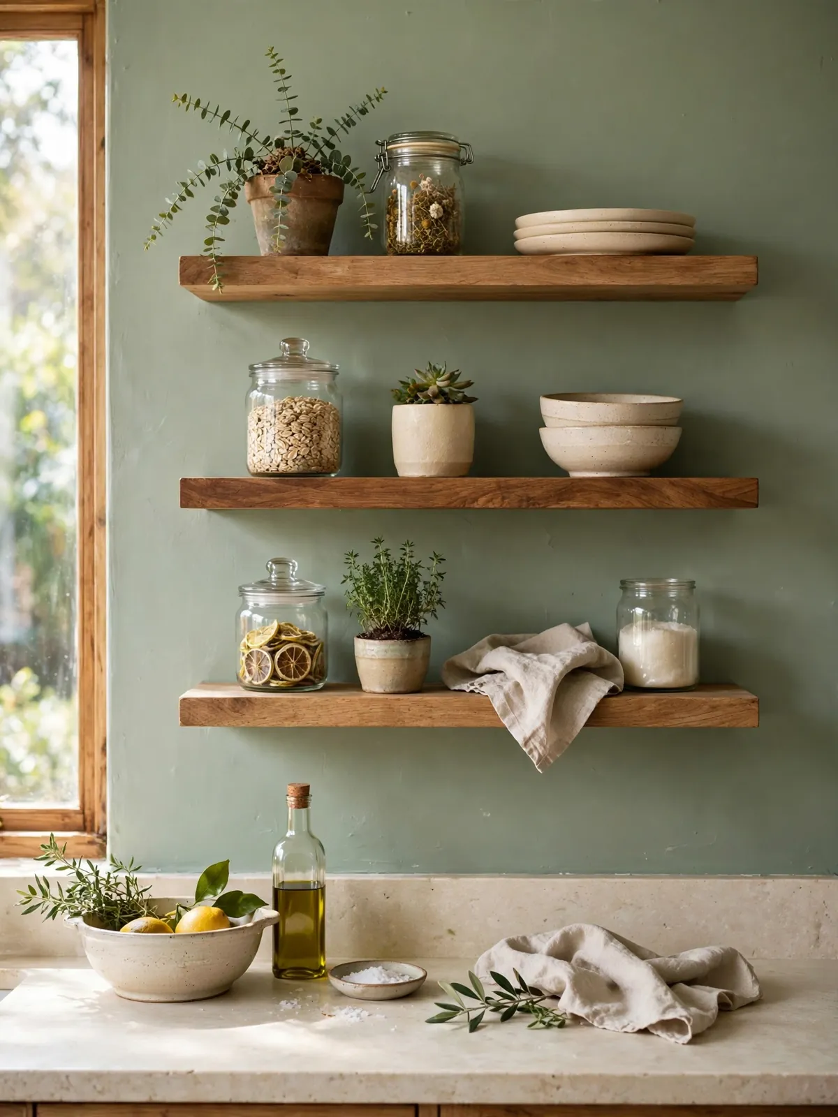 sage green kitchen