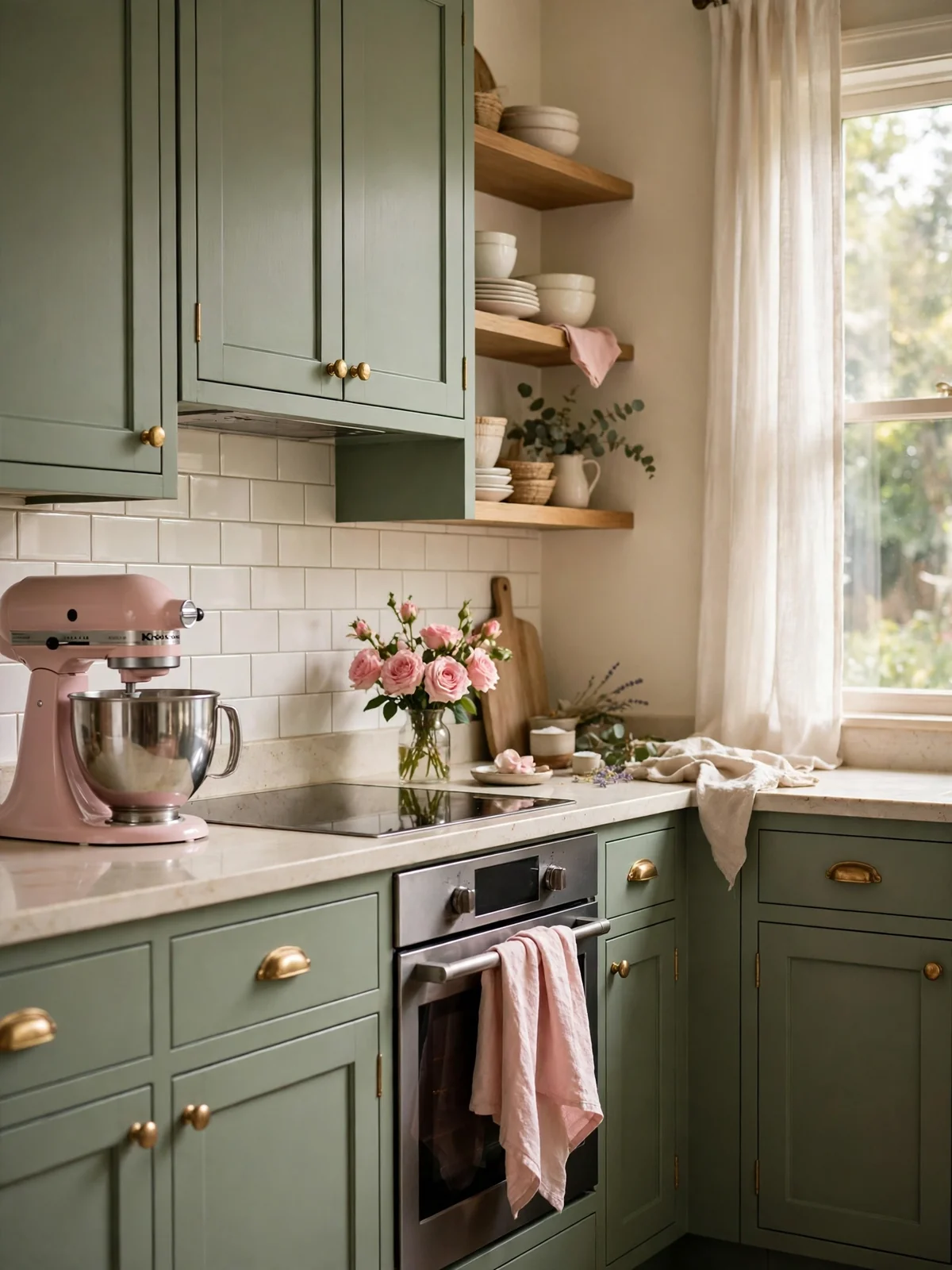 sage green kitchen