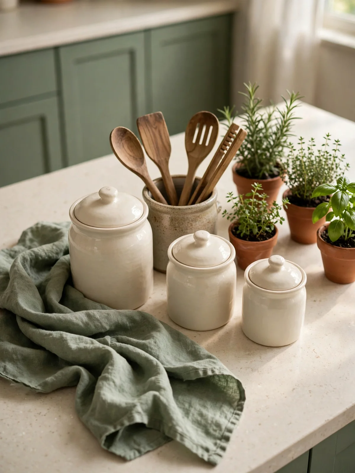 sage green kitchen