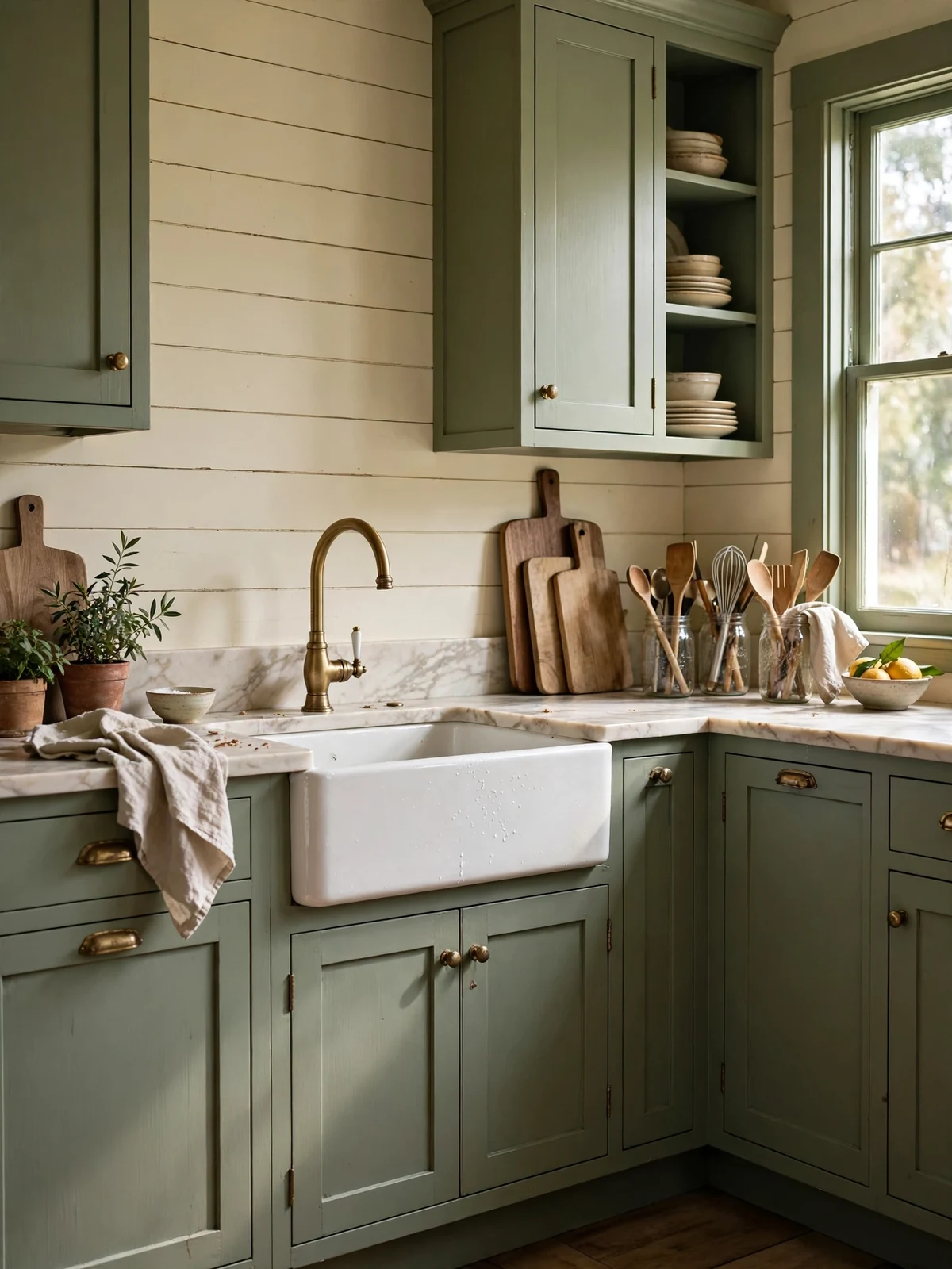 sage green kitchen