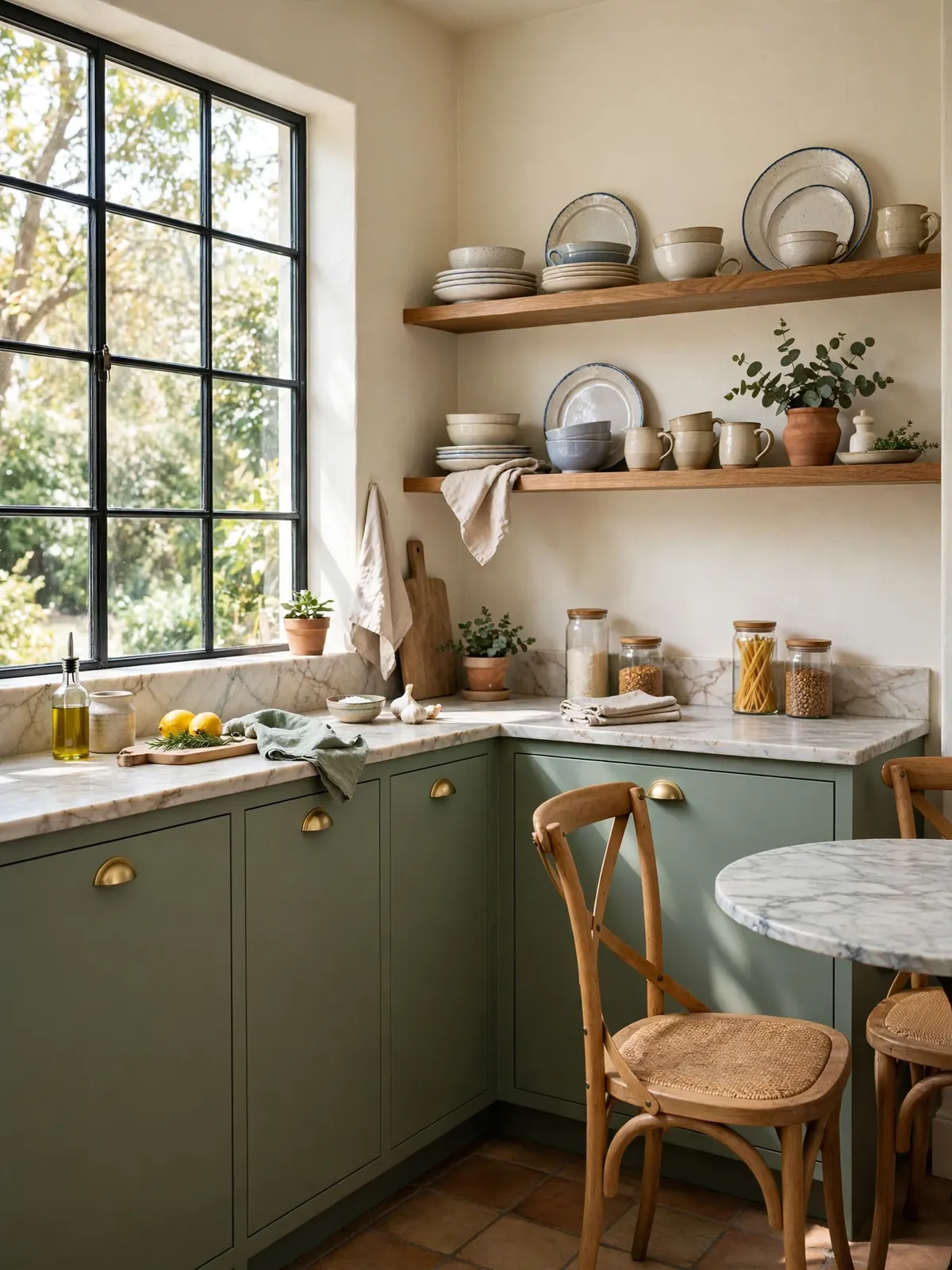 sage green kitchen
