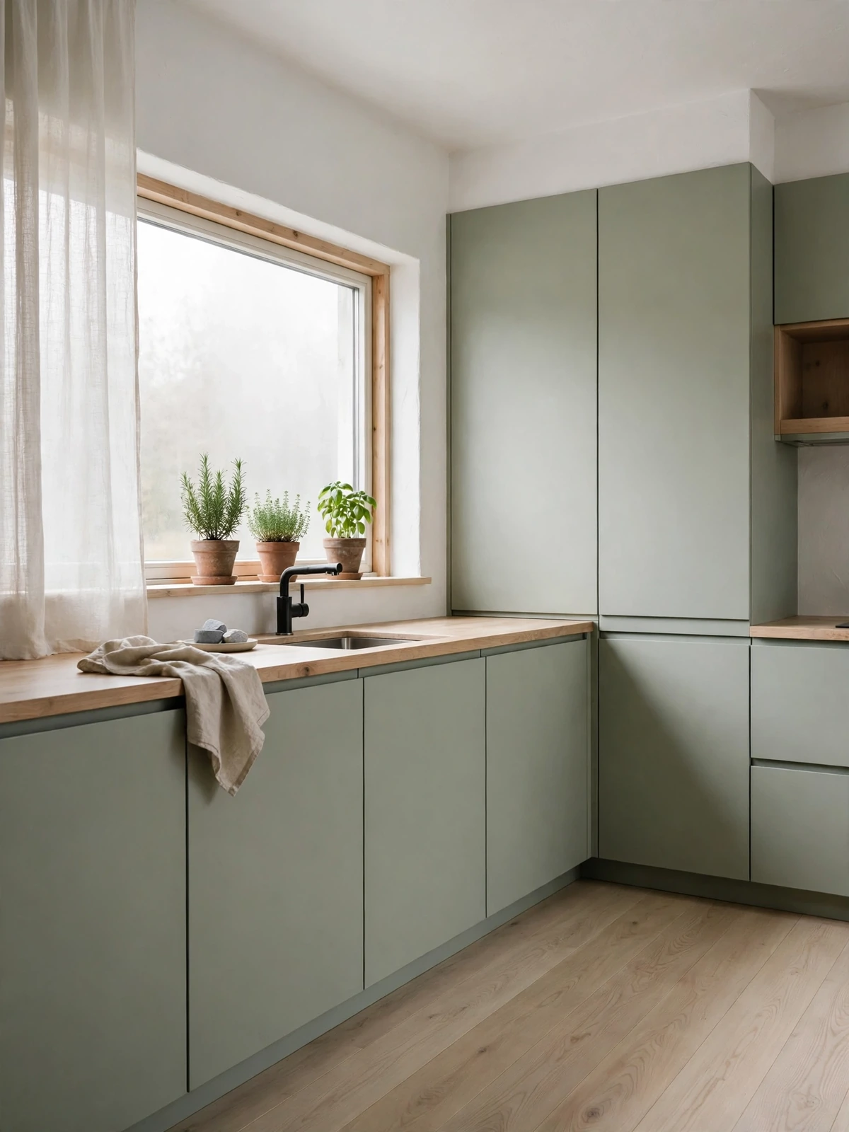 sage green kitchen