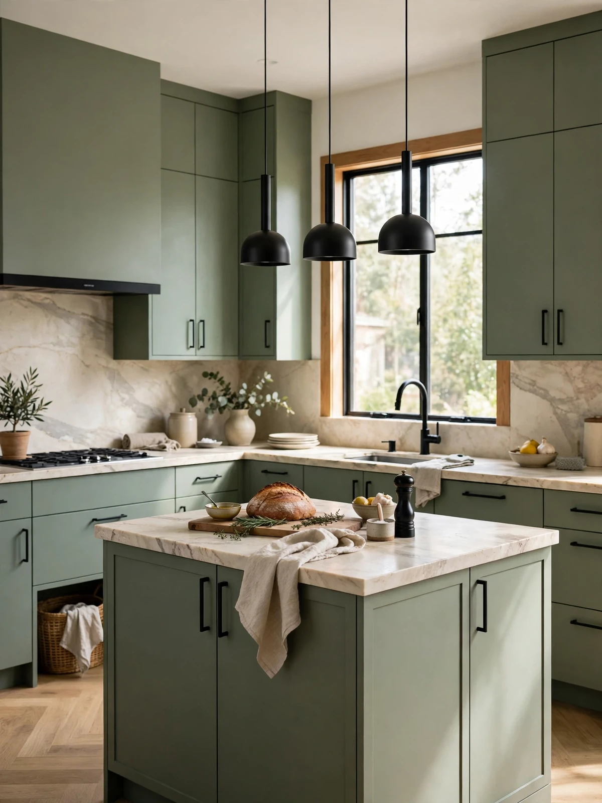 sage green kitchen
