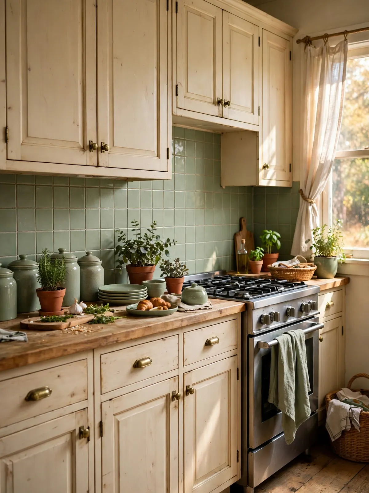 sage green kitchen