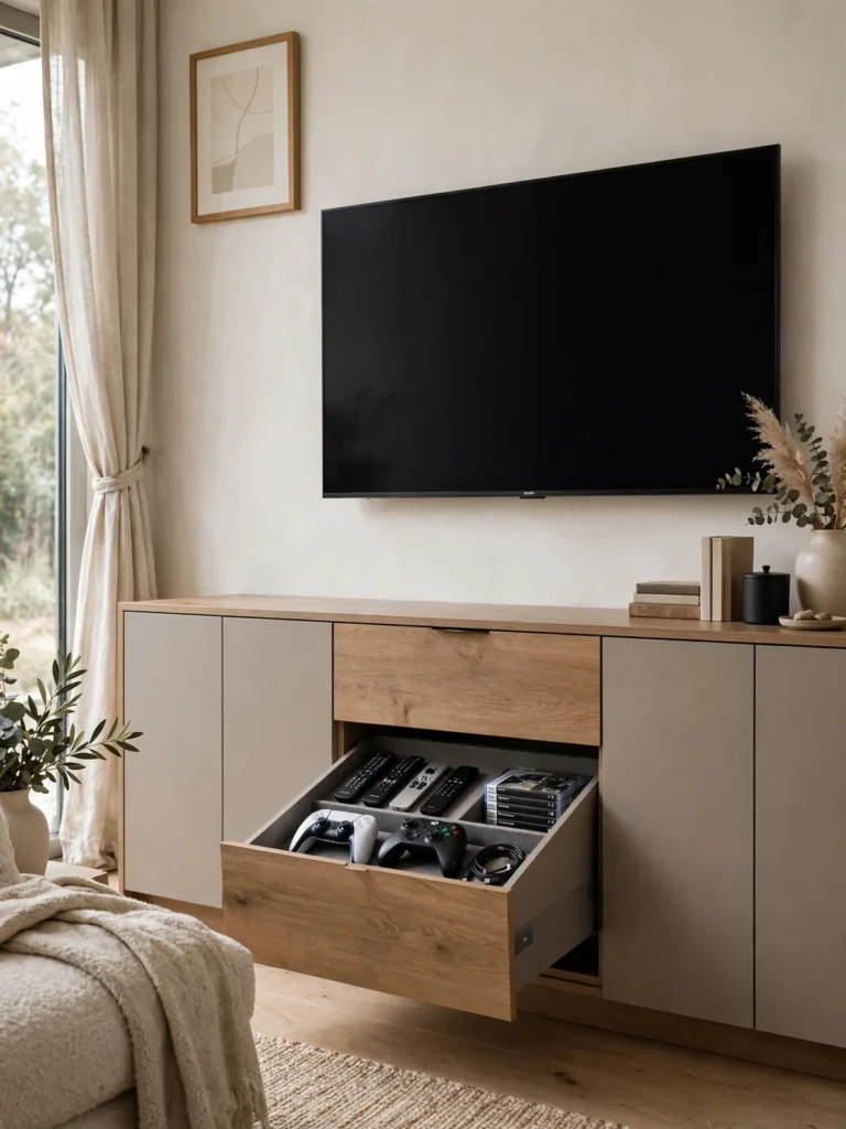10 TV Unit for Living Room Ideas: Guide to a Stylish Space 12 Living room TV unit with hidden storage cabinets and drawers