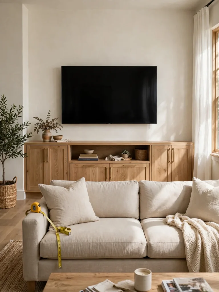 10 TV Unit for Living Room Ideas: Guide to a Stylish Space 13 Well-proportioned TV unit for living room sized to its wall