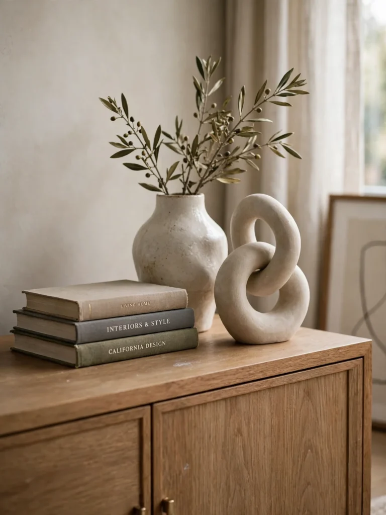 10 TV Unit for Living Room Ideas: Guide to a Stylish Space 14 TV console styling with books, a vase and a sculptural accent
