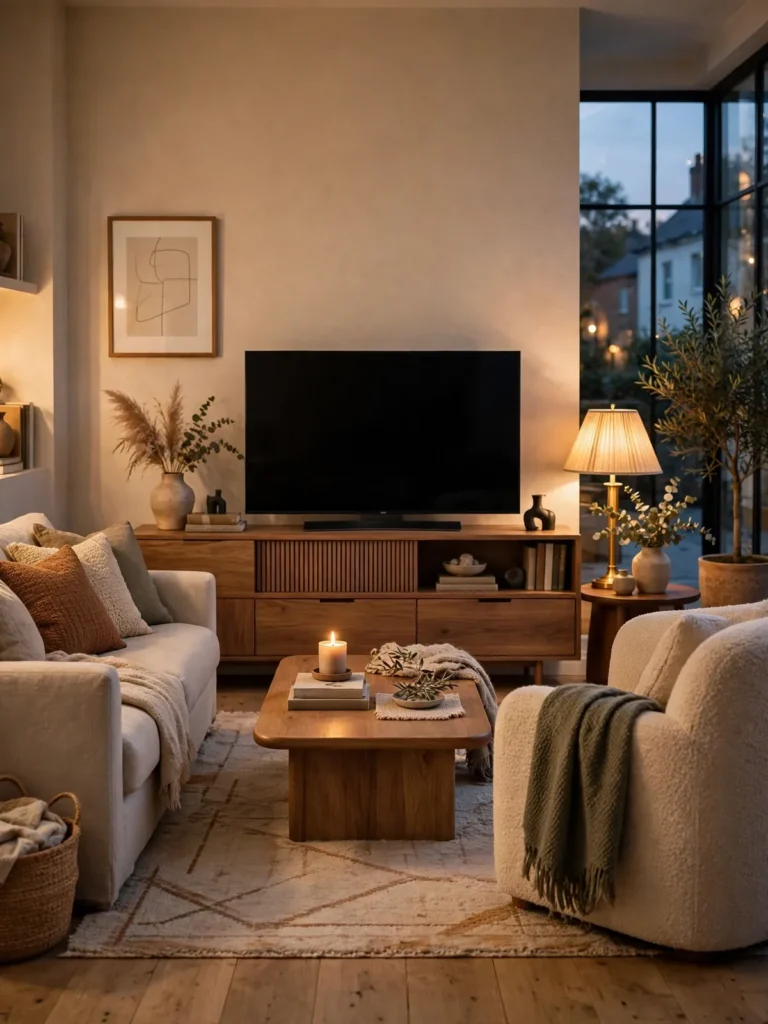 10 TV Unit for Living Room Ideas: Guide to a Stylish Space 15 Finished living room with a TV unit anchoring the seating area