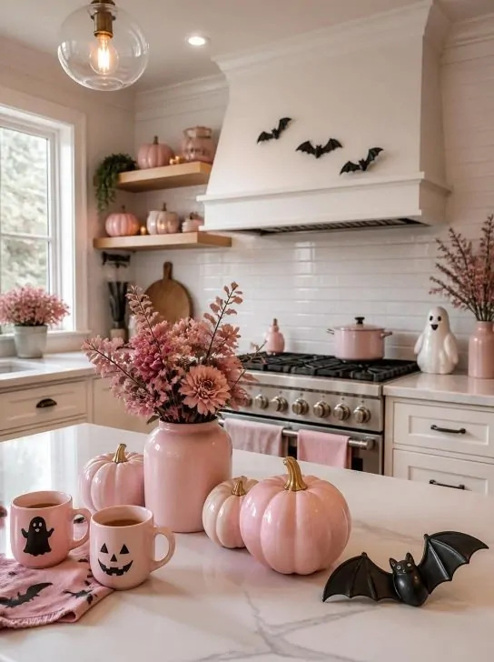 Pink Halloween Kitchen Decor image 191