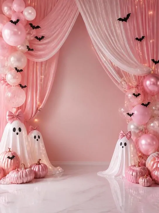 Pink Halloween Background image 192