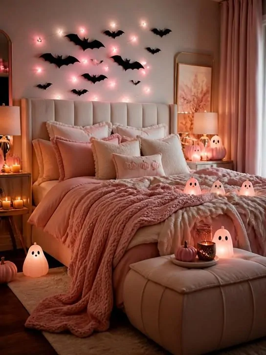 Pink Halloween Bedroom Decor image 193