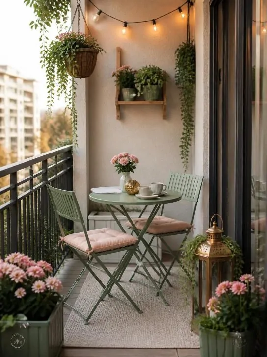 Pink Sage Bistro Set Balcony Ideas Apartment image 231