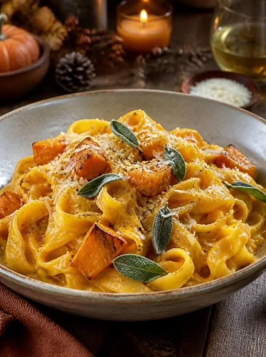 Creamy Pumpkin Pasta Fall Dinner image 251