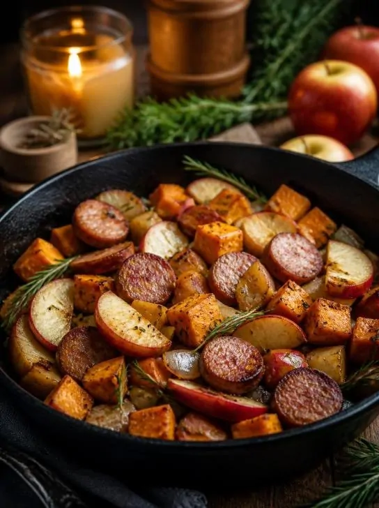 Sausage Apple Sweet Potato Skillet image 260