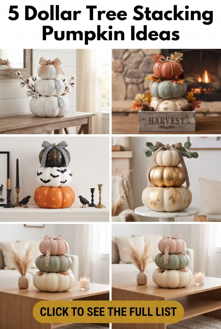 Amazing Ultimate 5 Dollar Tree Stacking Pumpkins Ideas for Beautiful Fall Decor 2 Dollar Tree Stacking Pumpkins Ideas