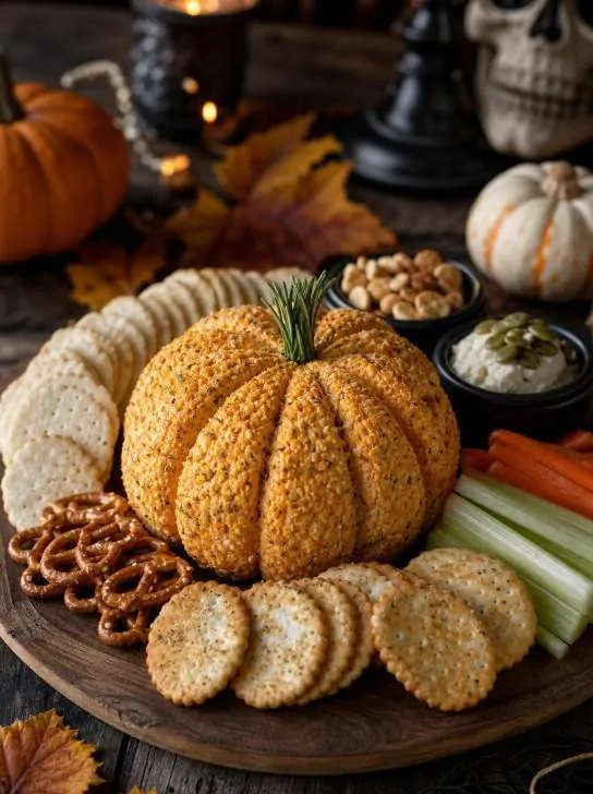 Pumpkin-Shaped Cheese Ball image 13