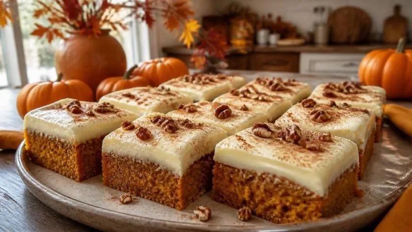 Pumkin Bars with Cream Cheeze Frosting