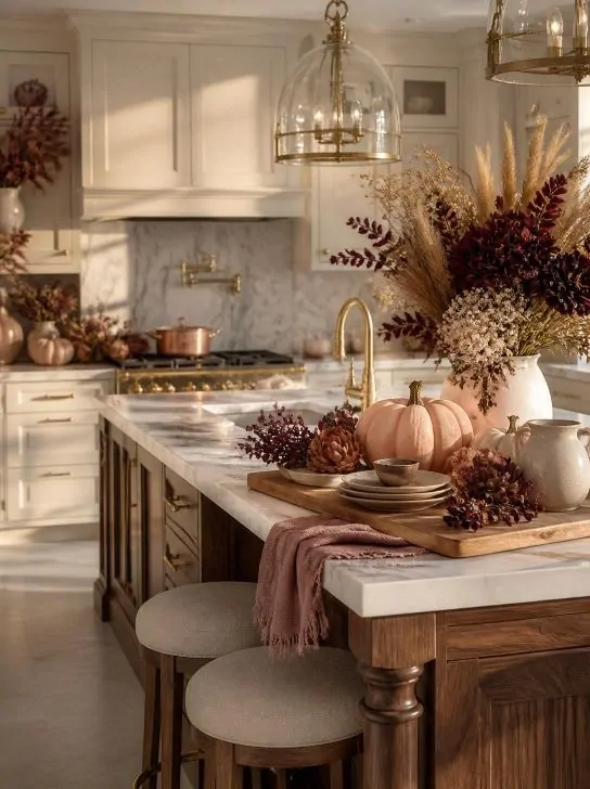 Luxury Pink Thanksgiving Kitchen Decor image 172