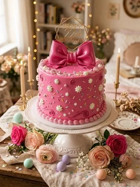 Amazing Hot Pink Birthday Cake image 209