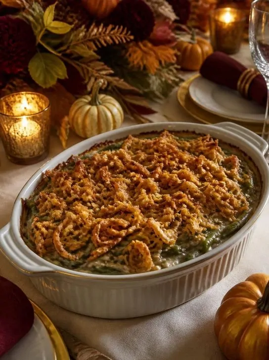 Green bean casserole Thanksgiving side dish