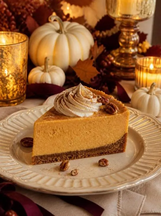 Pumpkin cheesecake Thanksgiving dessert