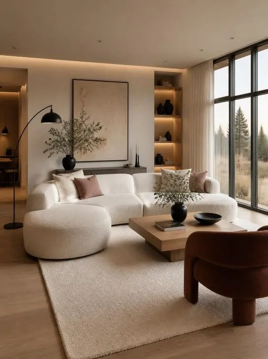 Minimalist Living Room With Soft Black Details image 494