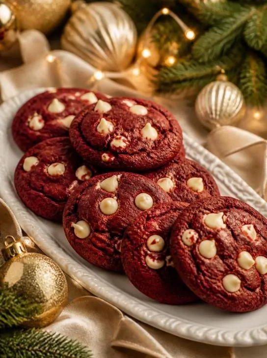 Red velvet Christmas cookies