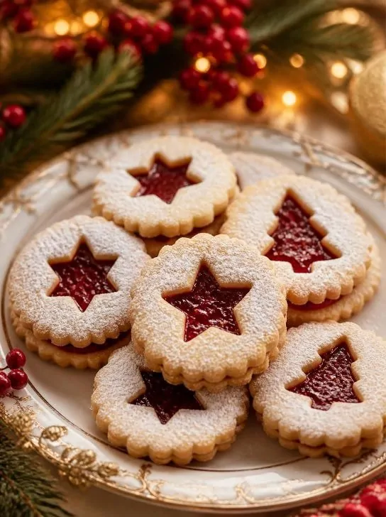 Linzer Christmas cookies