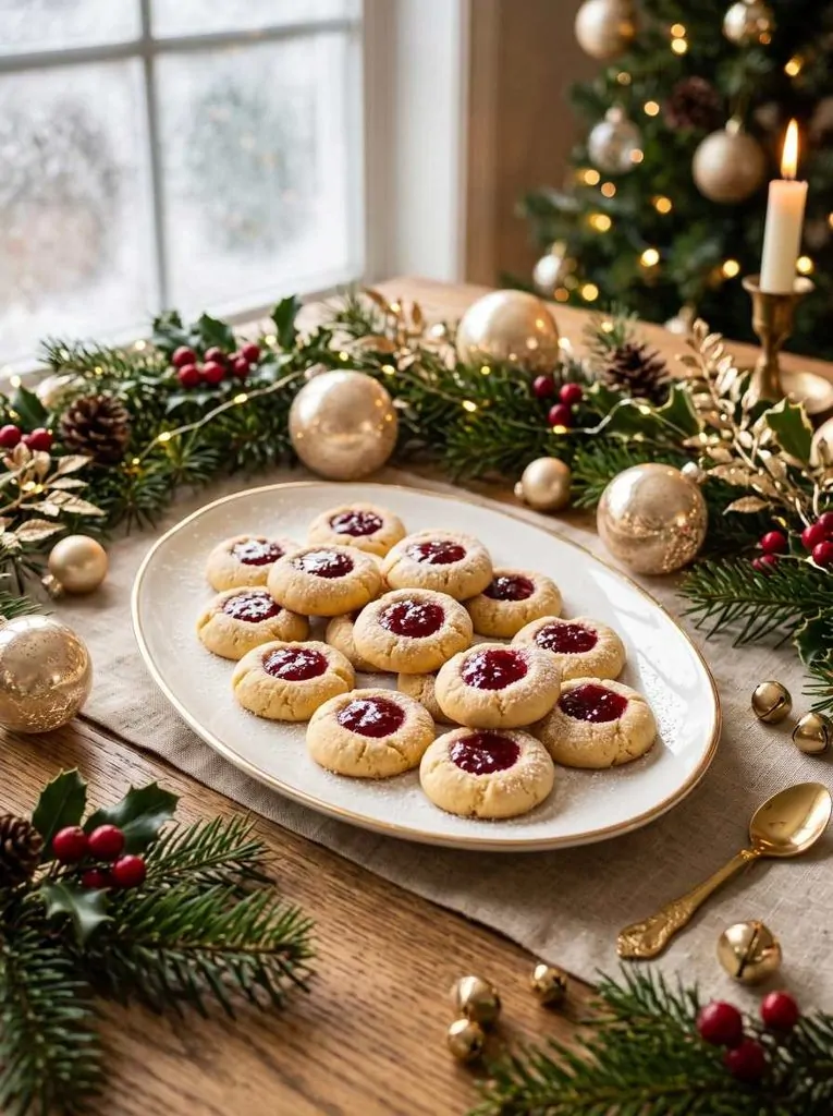 Thumbprint Christmas cookies