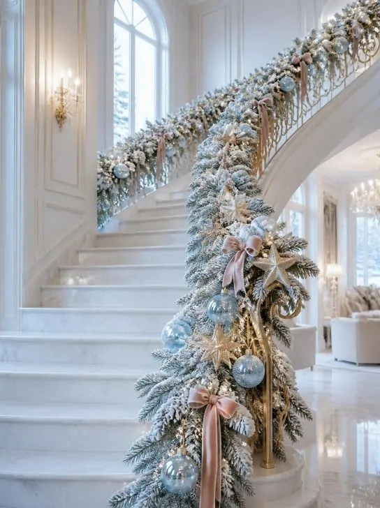 Frosted Winter Wonderland Staircase image 220